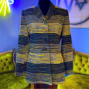Vintage Marco Forte Striped Multicolored Wool Blazer